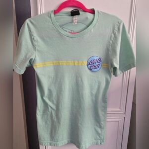 Santa Cruz Skateboards Mint Green Graphic Short Sleeve Tee Size XS